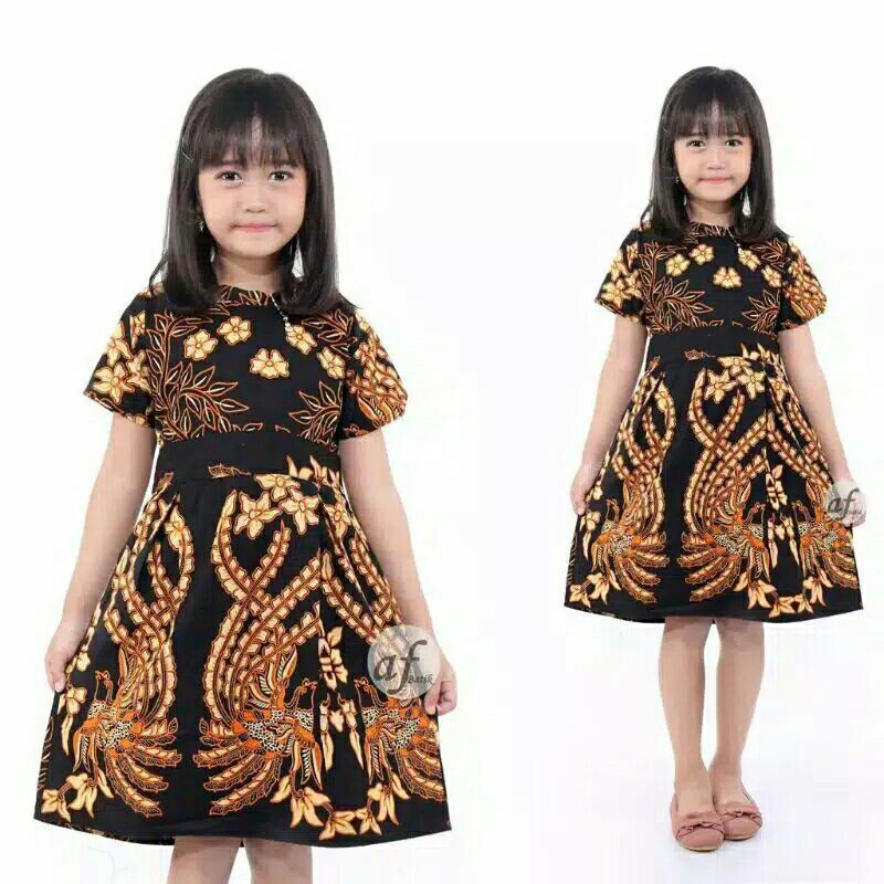 Dress batik Anak 2 sampai 10 Tahun - Baju batik Anak Perempuan Harga Grosir - (COD) bisa ecer