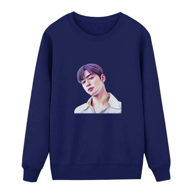 CHA EUN WOO SWEATER UNISEX KOREA TEBAL TERBARU'