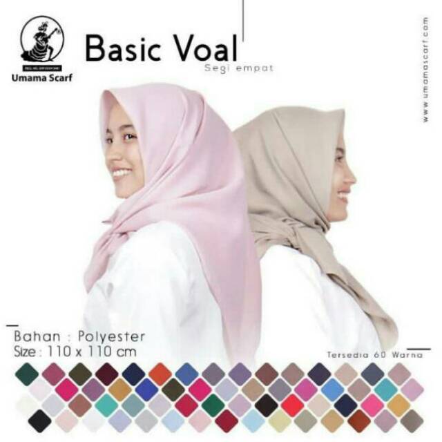 Jilbab Polos Basic Voal Umama