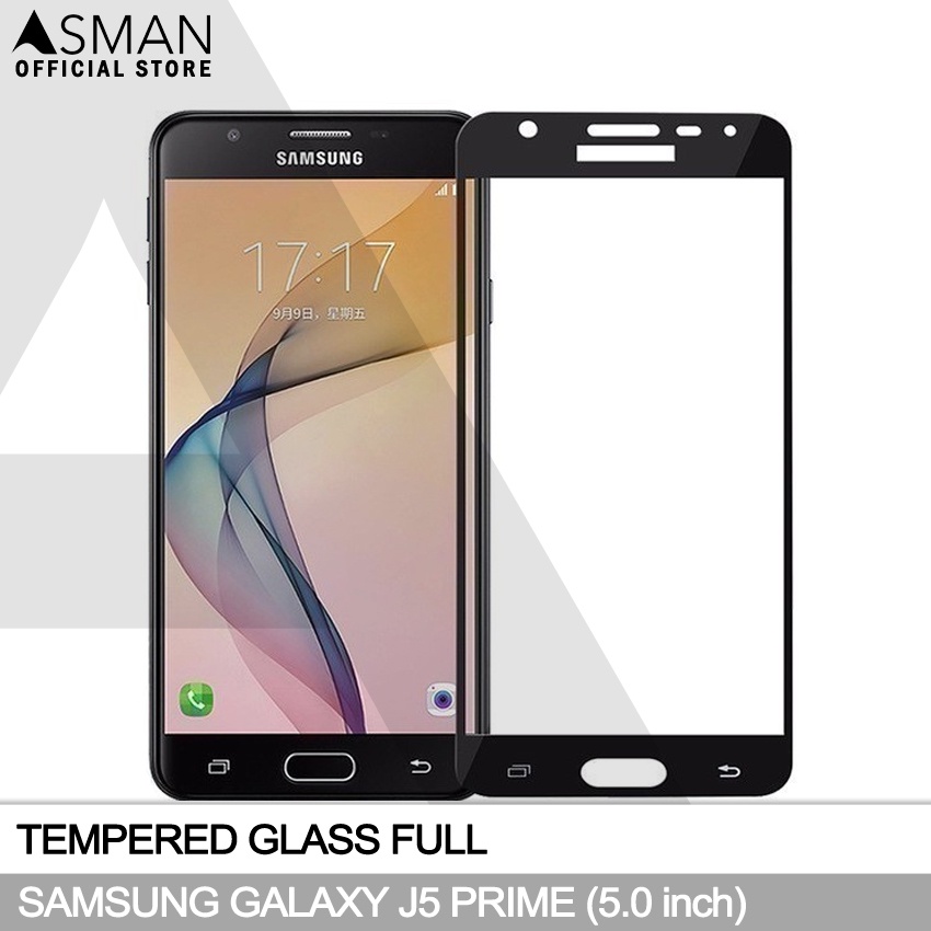 Tempered Glass Full Samsung Galaxy J5 Prime (5.0&quot;) | Anti Gores Kaca - Hitam