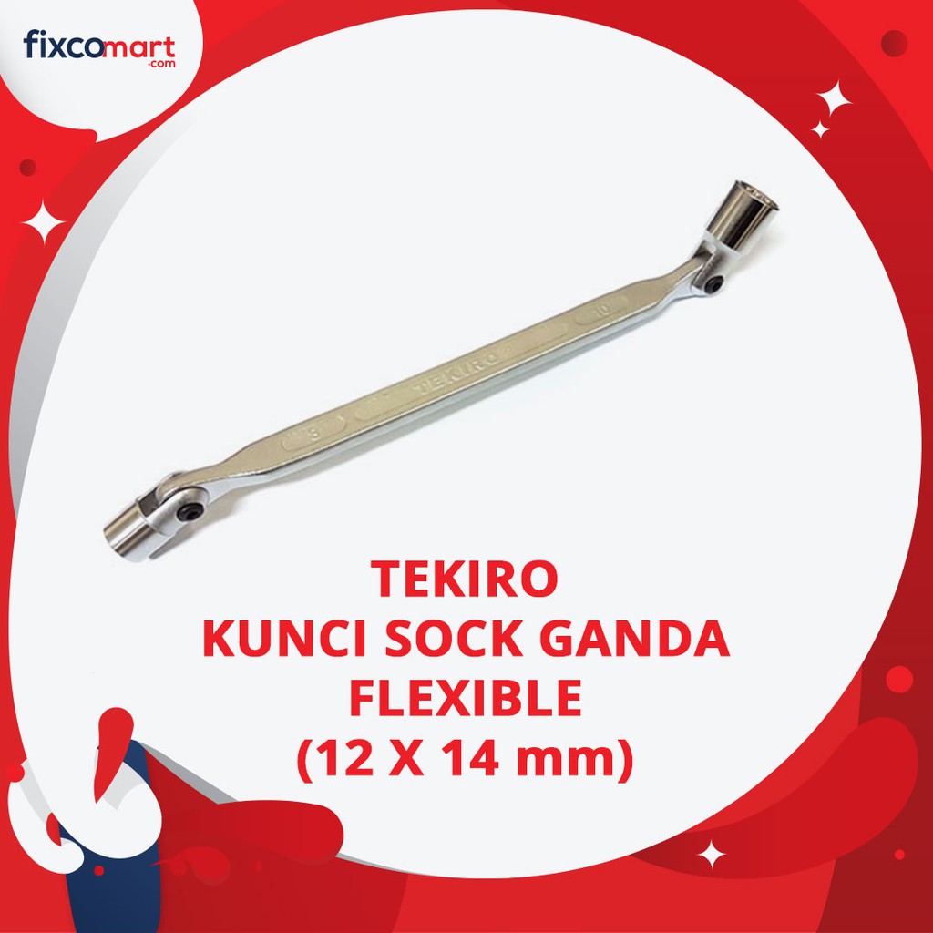 Tekiro Kunci Sock Ganda 12X14 Mm / Tekiro Kunci Sock Flexible
