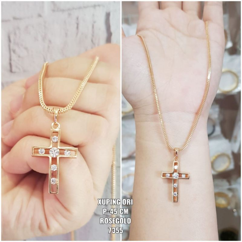 Kalung Salib Replika emas
