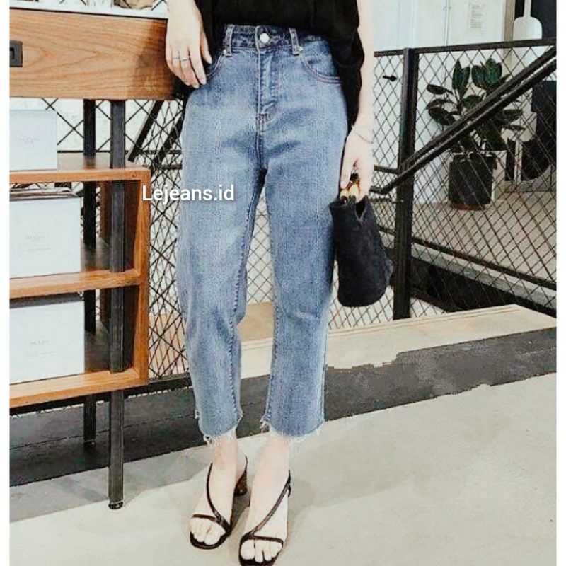 ( 27-34 ) HW PANTS NON STRETCH KEKINIAN BARU JEANS WANITA NON ONE SLICE | HIPSTER CUT KNEE MURAH HITS KEKINIAN