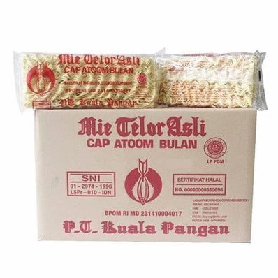 

MIE TELOR ASLI CAP ATOOM BULAN [1 Dus @ 20 pak ]