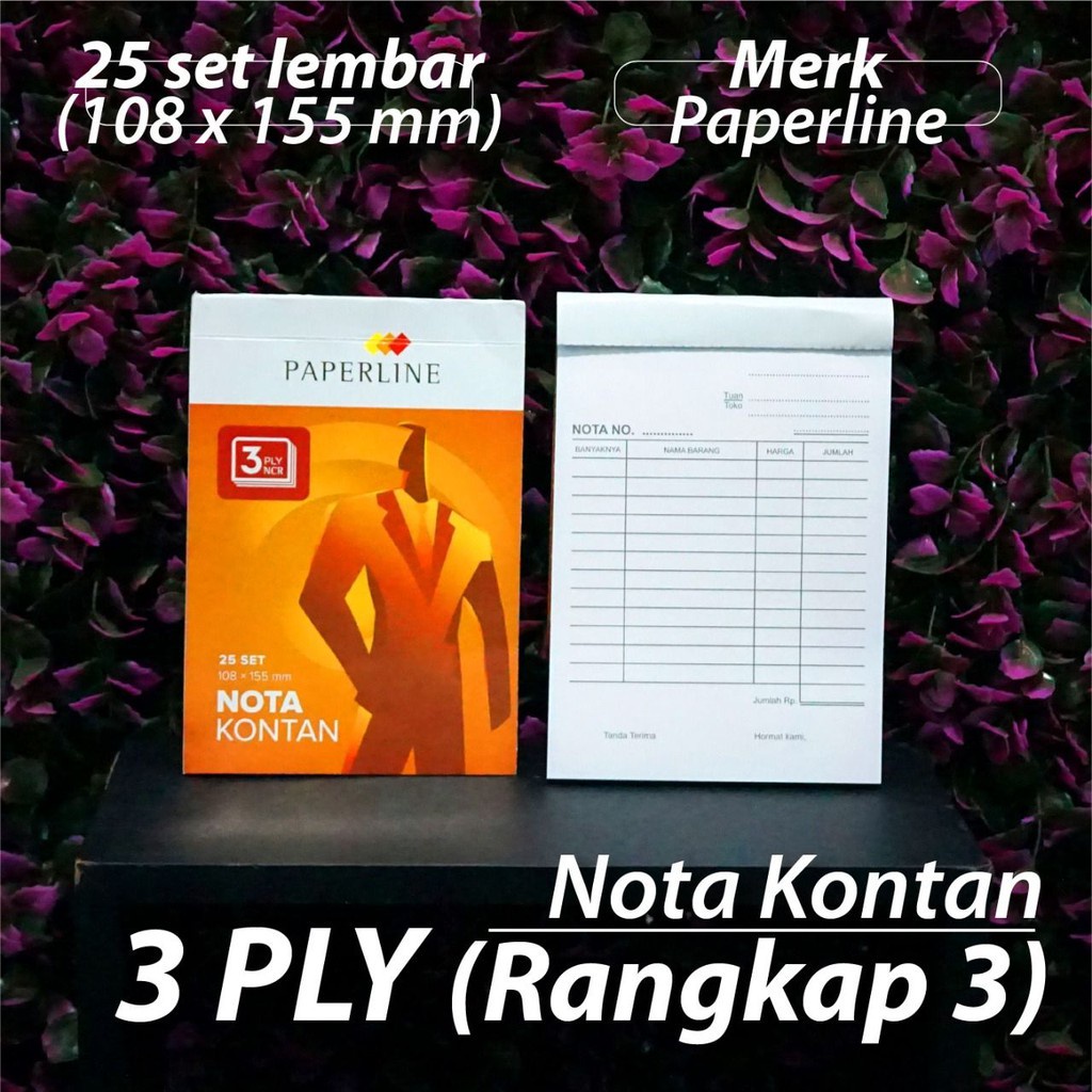 

(Depok) [10 Buku] Buku Nota Kontan 3 ply Paperline - 108 x 155 mm - Rangkap 3