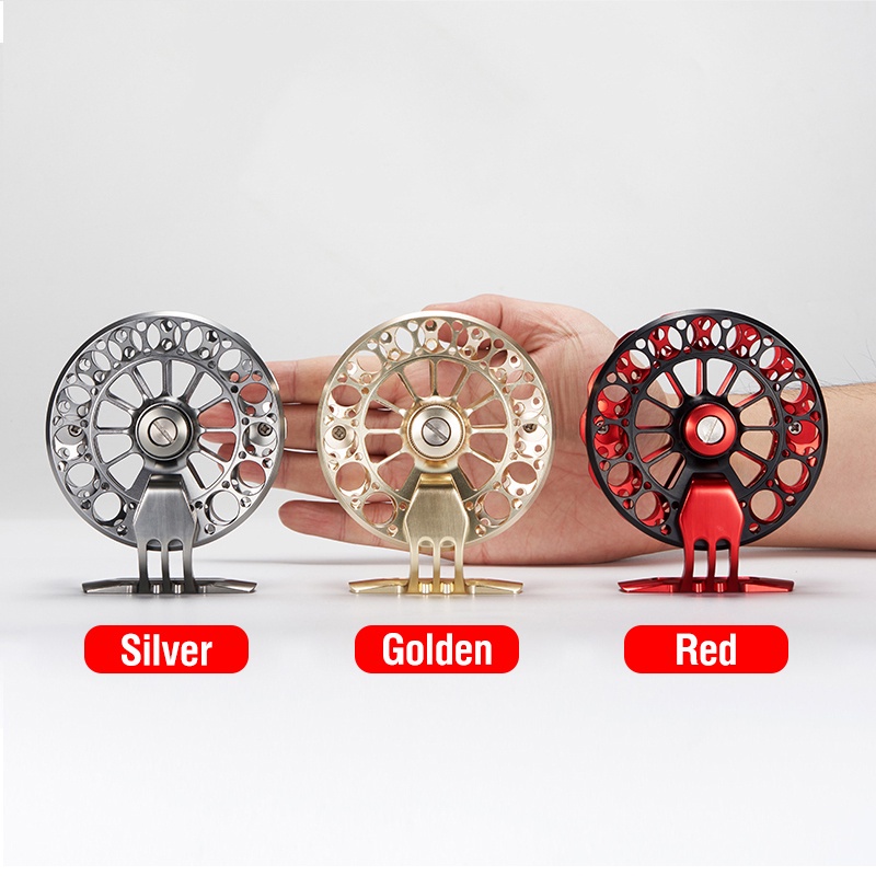 Reel Pancing 6 Warna 2 + 1bb Arbor Besar Cnc-Machined Metal Rasio 1: 1 Drag Trolling 2 Bearings Bahan Stainless Steel