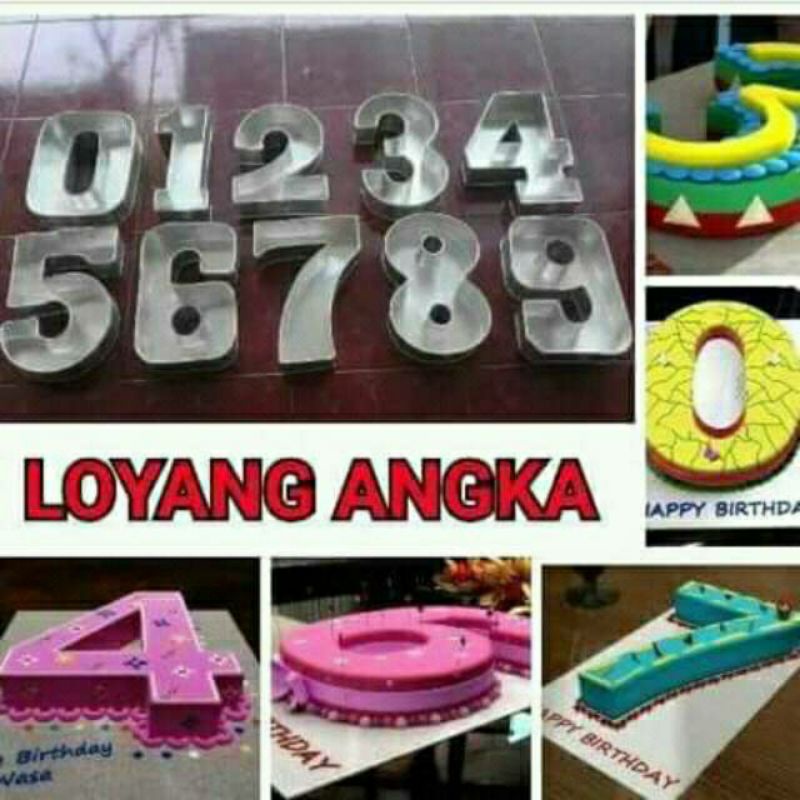 Loyang Angka 1 Set isi 10 (Angka 0-9)