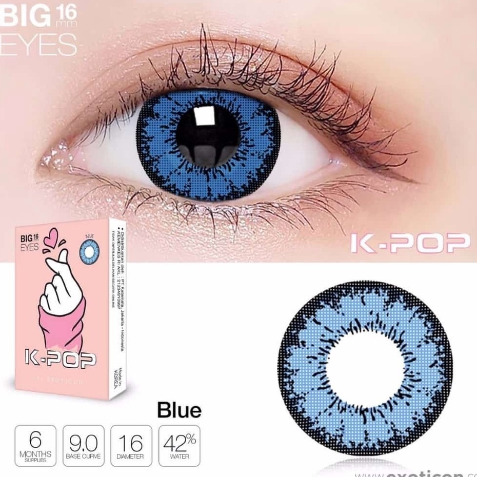 Softlens X2 K-POP DIA 16.00mm MINUS Black (-6.50 s/d -10.0) / KPOP Lensa Kontak /BS