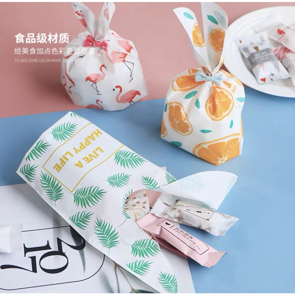 10 pcs Plastik Rabbit Ear Bag Goodie Bag souvenir man yue ebs ebm ebl ebxl ebmix