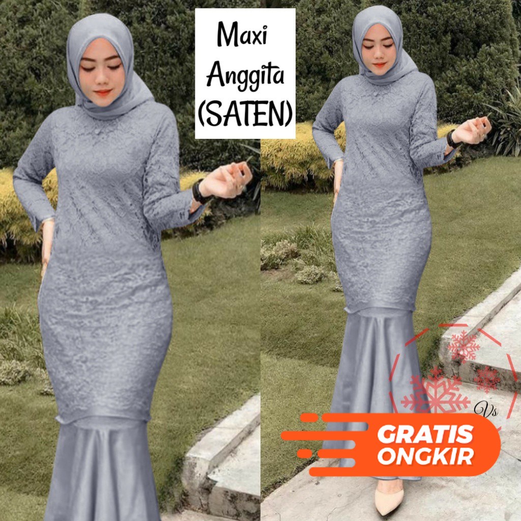 Bridesmaid Dress Kondangan Muslim / Sage Green Lilac Taro Mocca Milo Silver Broken White Biru Wardah