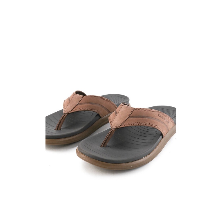 SANDAL JEPIT KULIT HUSH PUPPIES PRIA ORIGINAL BRANDED ASLI COKLAT HM08