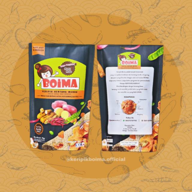 Keripik Boima kentang merah sibolga tanpa pengawet