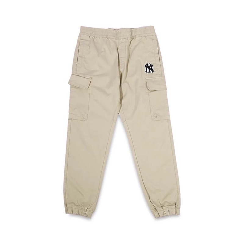 MLB NY Yankees Basic Cotton Cargo Track Pants Beige
