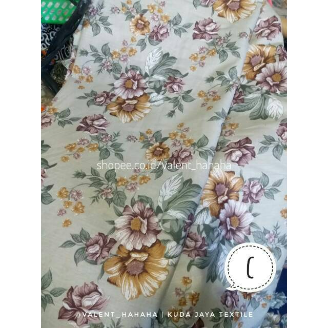 Kain Katun Jepang Motif Bunga