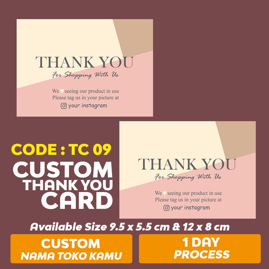 

50PCS THANK YOU CARD TC 09
