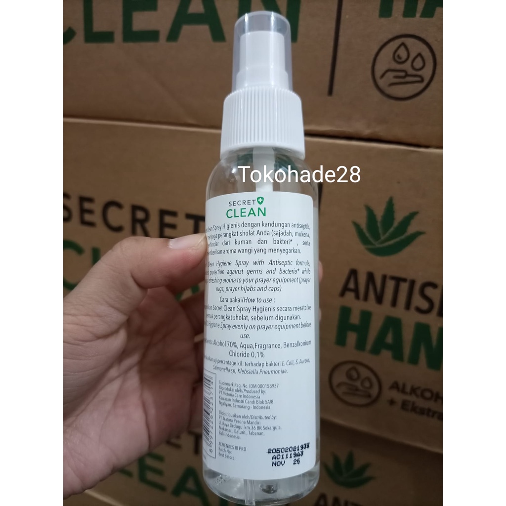 Secret Clean Spray Hygiene (Pembersih Sajadah / Mukena) Garden Scent 100ml