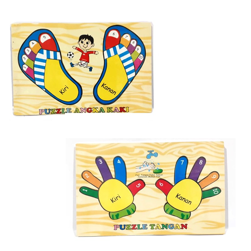 Mainan Edukasi Puzzle ANGKA KAKI ATAU TANGAN Ekonomis