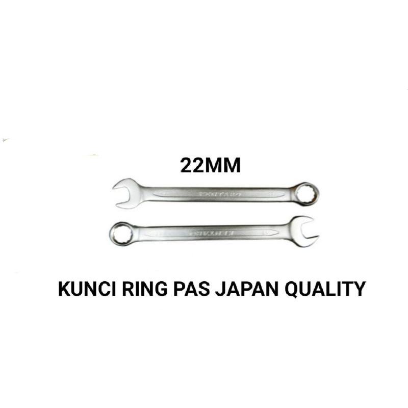 KUNCI RING PAS 22mm CR-V SATIN HEAVY DUTY KENTARO JAPAN QUALITY