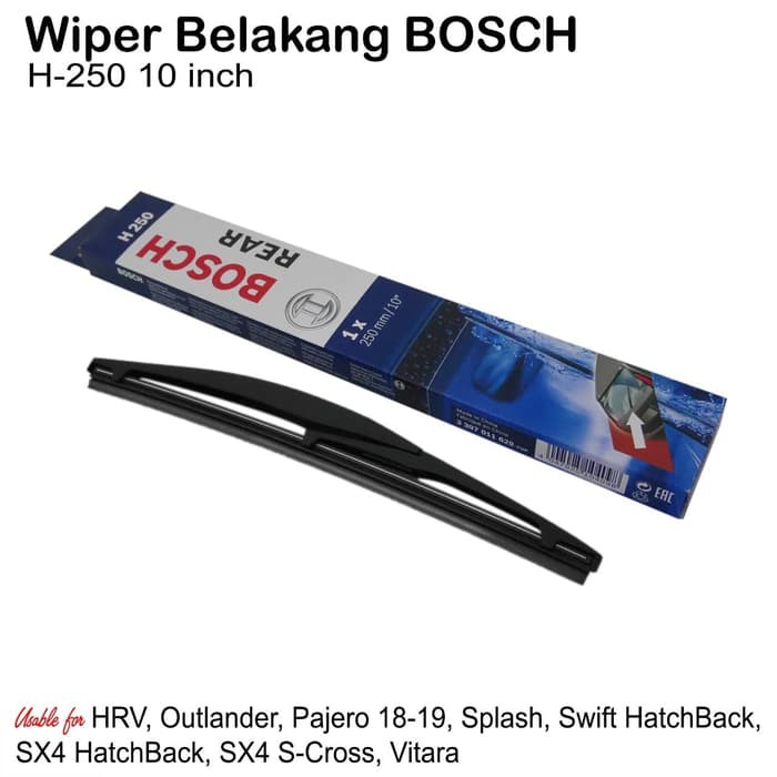 Wiper Belakang All New Brio Escape Vitara BOSCH 10&quot; Lock 3 H250