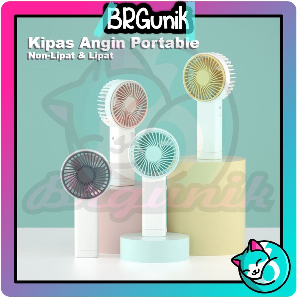 BRGUNIK Kipas Angin MINI Gengganm Cute / Kipas Lipat Portable / Mini Fan R614 R618