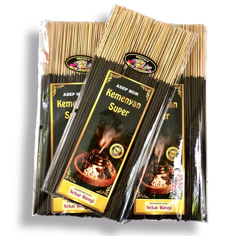 Dupa Kemenyan Super Aroma Kayu Jati Herbal 300 gram 32 cm 2 jam Abu dingin