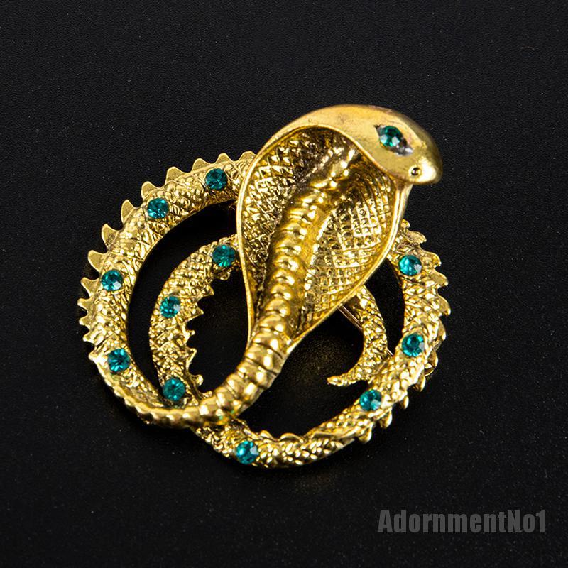 (Adornmentno1) Bros Pin Bentuk Ular Bahan Metal Gaya Retro Untuk Pria