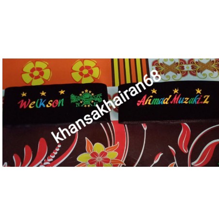 Terbaru - peci logo NU +nama warna warni (bisa reques nama) pake bordir ya