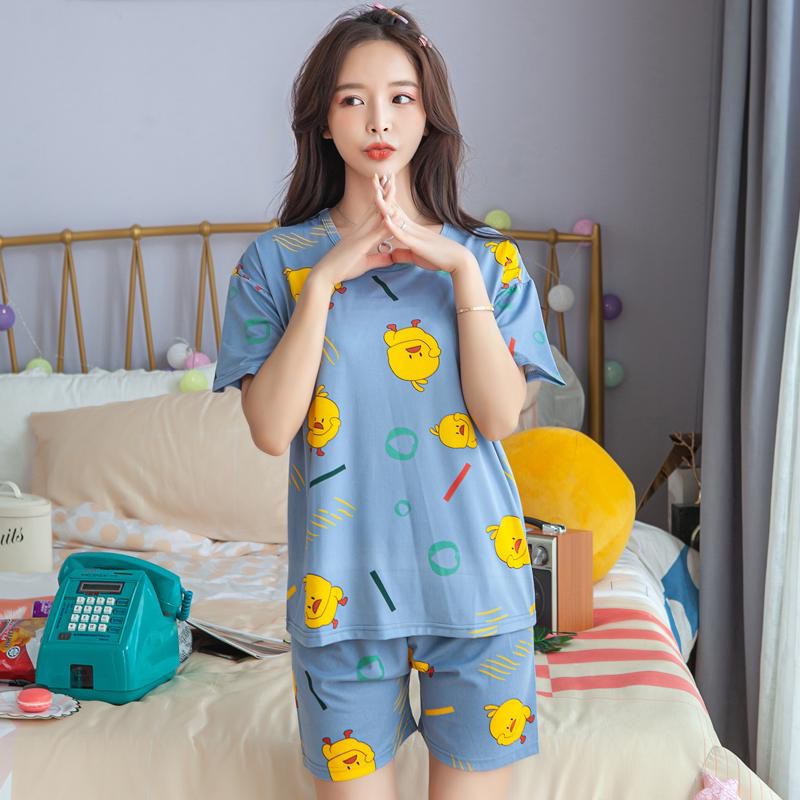 Baju Tidur Set Import Kaos Piyo Piyo E01-2