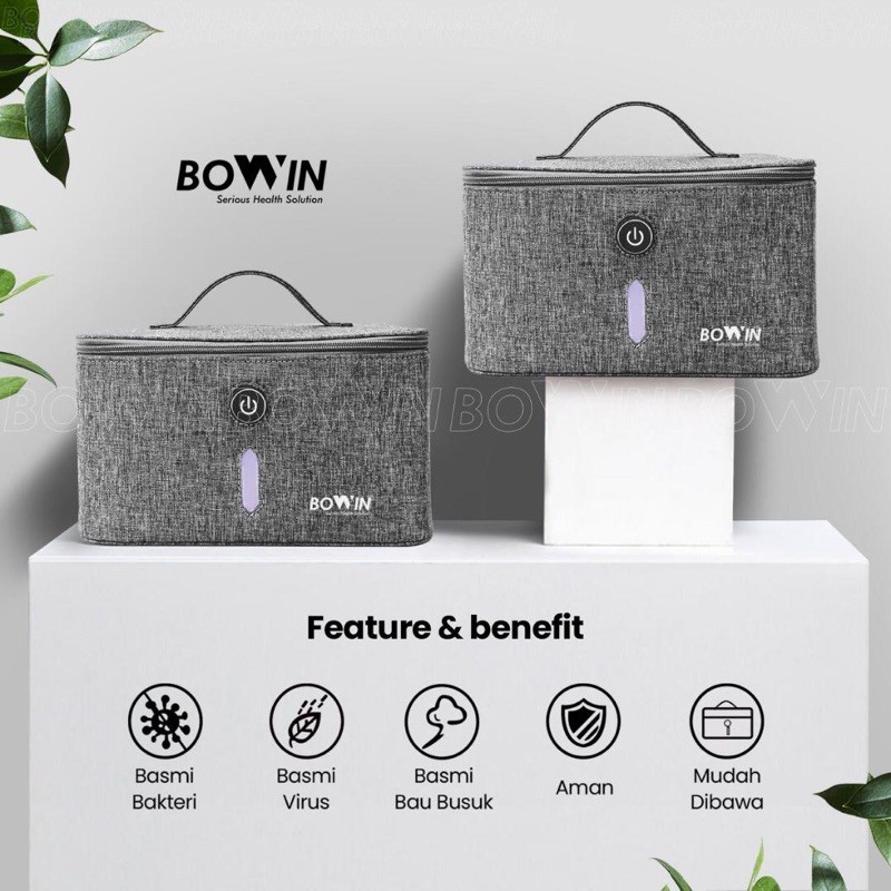 Bowin UVC Sterilizer Bag (Tas lampu Desinfeksi Bakteri, Virus , Kuman)