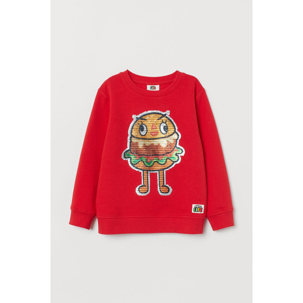 H&M Red Toca Life Sweatshirt with Sequin [BRAND NEW]