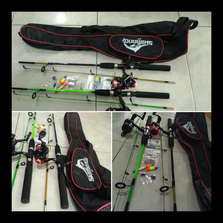 NEW PANCING SET PAKET 5 (2 JORAN PATAH 2 & 2 REEL) ALAT PANCING MURAH AL6