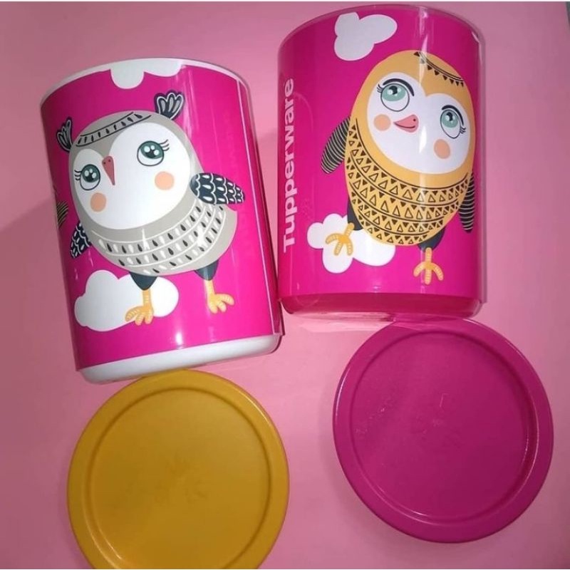 Owl Canister/Canister Tupperware/Canister ungu