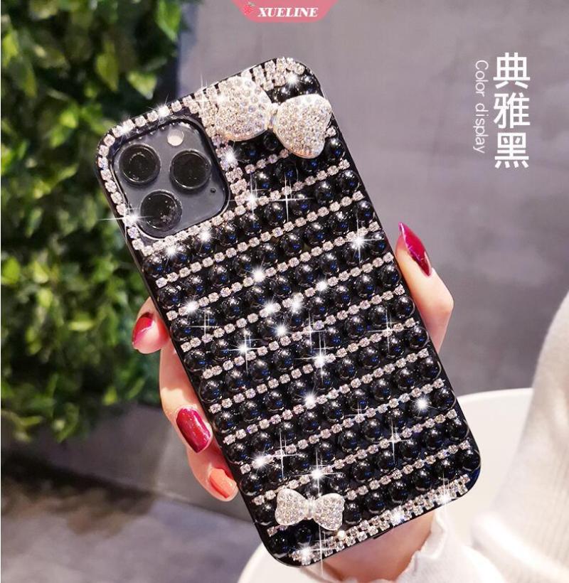 Iphone 12mini 12 Pro MAX 11 Pro Phone Case Luxury Pearl Phone Case Two-in-one Marble Pattern Soft Silicone Protective Cover Xueling