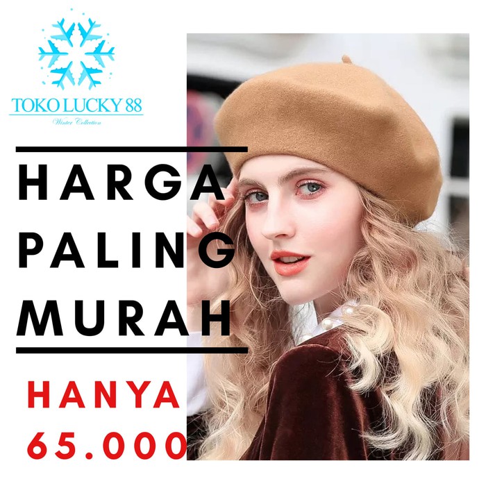 Topi Pria Import Retro White Hype Not Offwhite Original Ny Vg588  AS726 Topi Baret