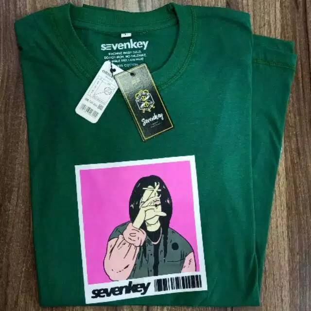 BAJU KAOS DISTRO ORIGINAL SEVENKEY HIJAU PAKAIAN PRIA PROBLEM ATASAN WANITA EFG RACERTEES GRLT FRDM