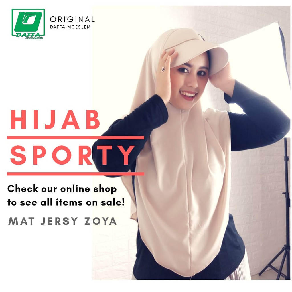 Hijab Sporty Topi/Hijab Sporty Instan Jilbab Topi SepedaJilbab Gowes/Jilbab Sport Instan/-cream