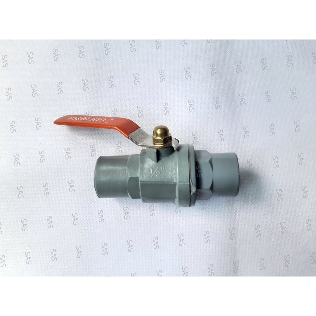 SAS Balvalep Pvc Polos 1/2" inch Stop Kran Ball Valve Gagang Besi