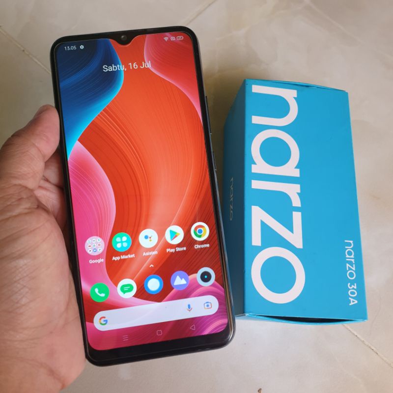 Realme Narzo 30A 4/64 Ram 4gb Rom 64gb second berkualitas