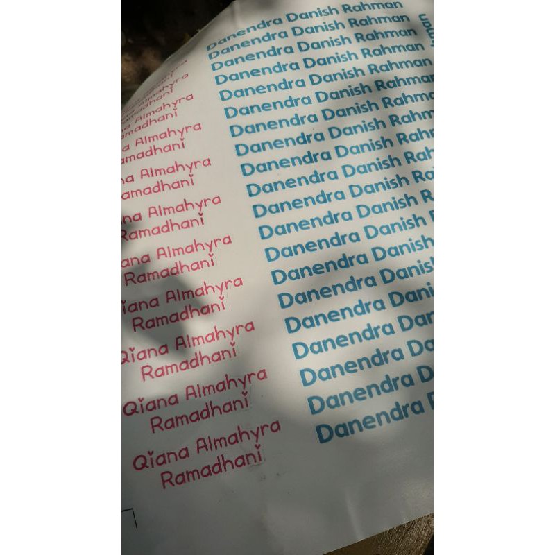

stiker nama mix