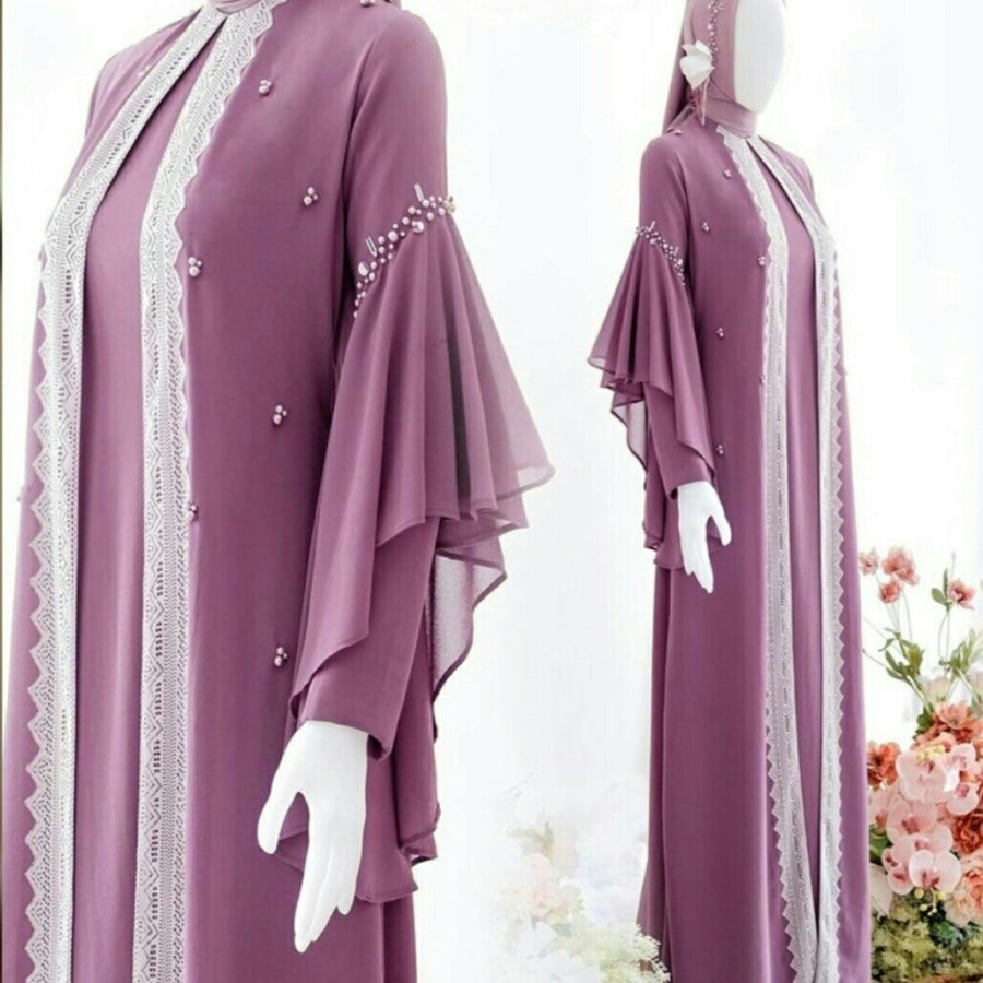 Baju Gamis Kaftan Wanita Mewah Elegan Viral Kekinian Terbaru 2022 Baju Pesta Kondangan Wanita Kekini