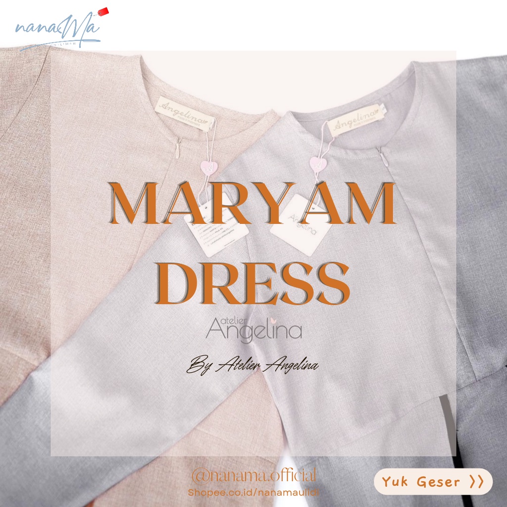 Atelier Angelina Maryam Dress Ramadhan Series Gold Terracotta | Dovetail Black Size XL Bahan Madina 