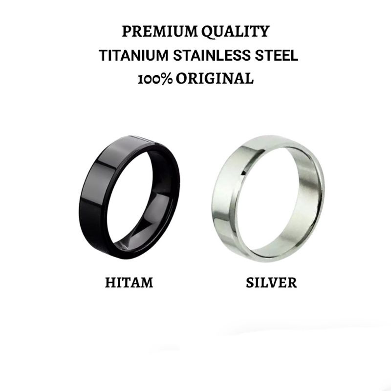 CINCIN HITAM TITANIUM POLOS KODE CHL CINCIN WANITA PRIA CINCIN COUPLE