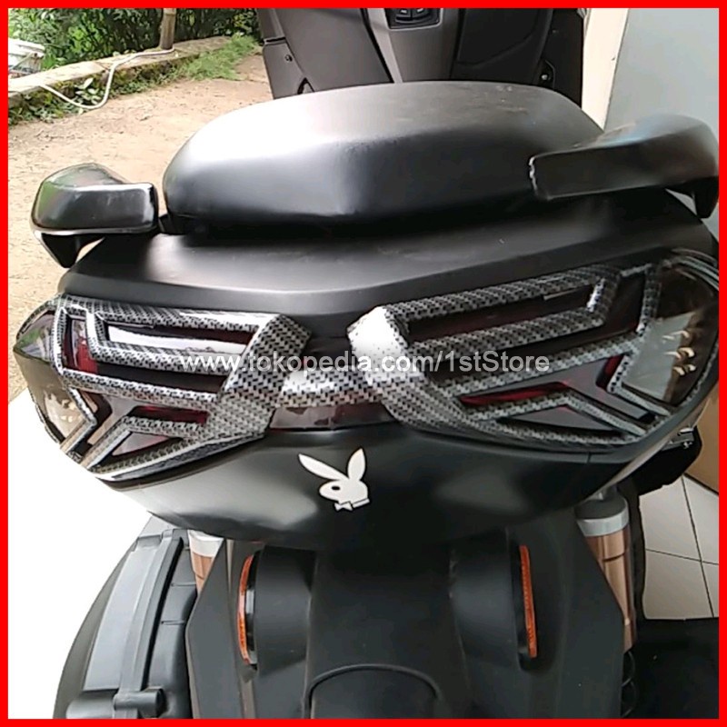 Cover Lampu Stop Nmax New 2020 Lis Lampu Belakang Nmax New 2020 Karbon Merk Nemo Original