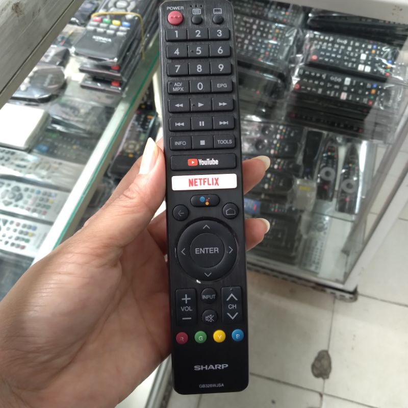 REMOTE REMOT SMART TV ANDROID SHARP AQUOS GB326WJSA ORIGINAL