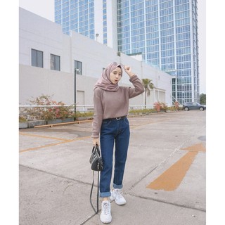  CELANA  BOY FRIEND WANITA  BAGGY  JEANS  Shopee Indonesia