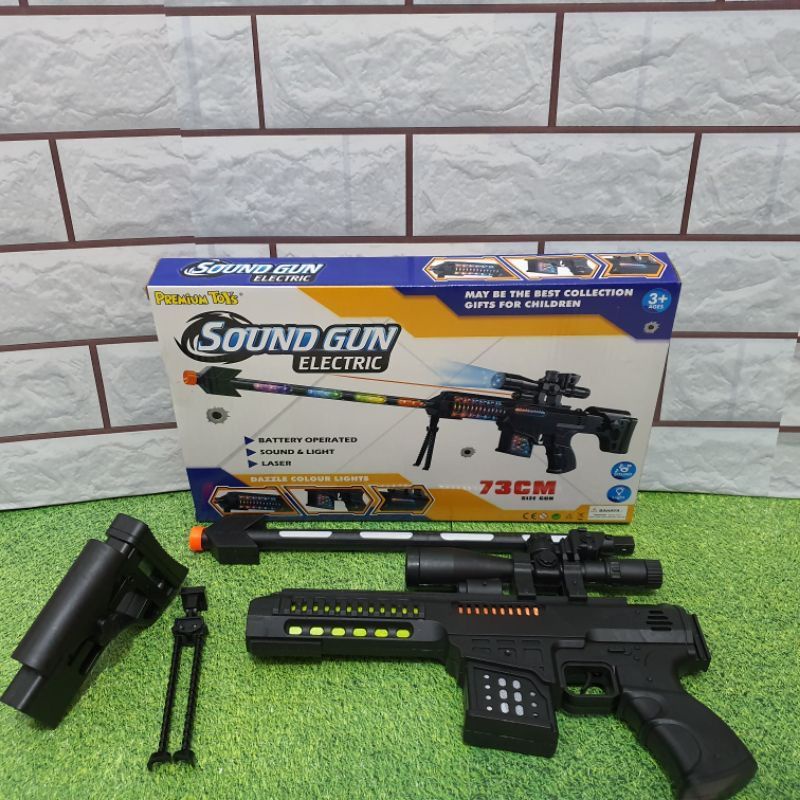 Mainan Anak SOUND GUN ELECTRIC Mainan Temak Laser Mainan Pistol Anak