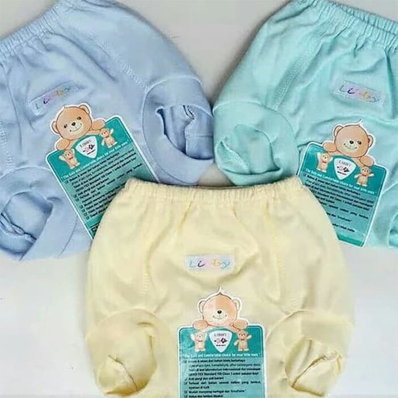 Libby Baby Celana Pop Newborn Polos Warna 3pcs