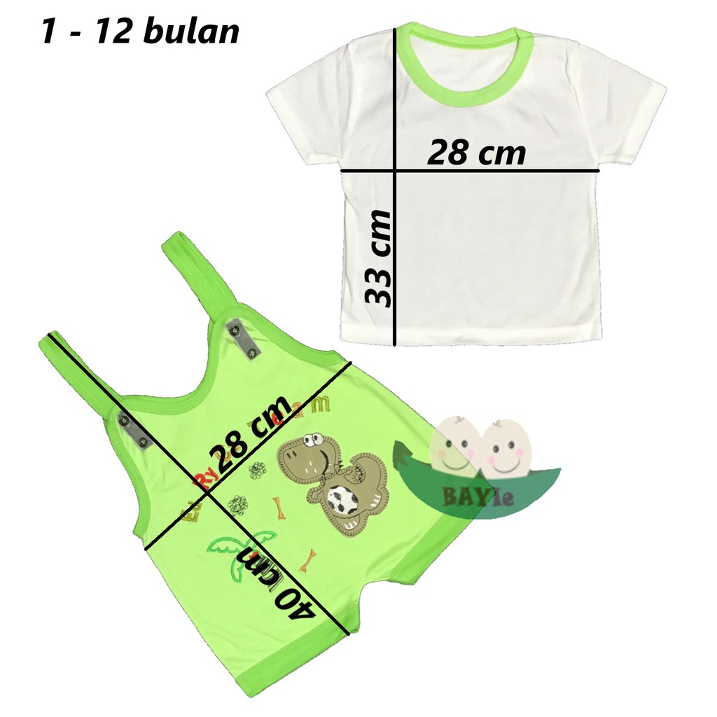 BAYIe - Setelan Baju Jumper/Romper/Hansop Anak/Bayi Laki-laki/Perempuan Motif RUSA ED-RI-CA 1-12 bln