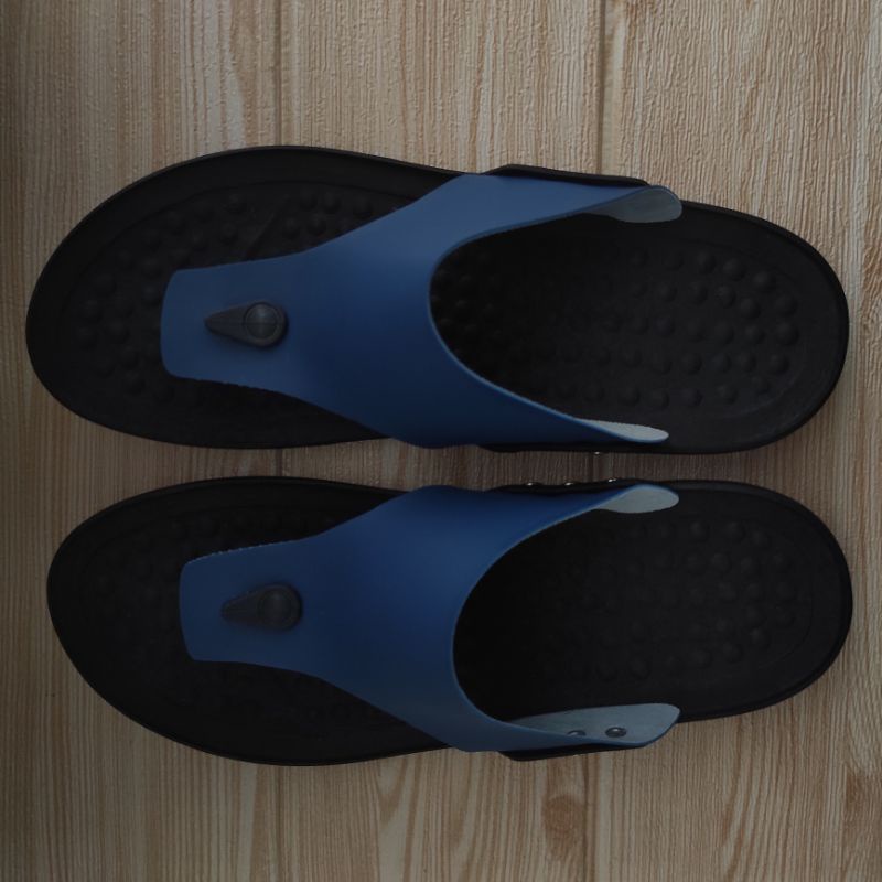 Sandal Jepit Pria New Tres Kulit Sintetis Premium Sendal Korea Cowok Sol Karet