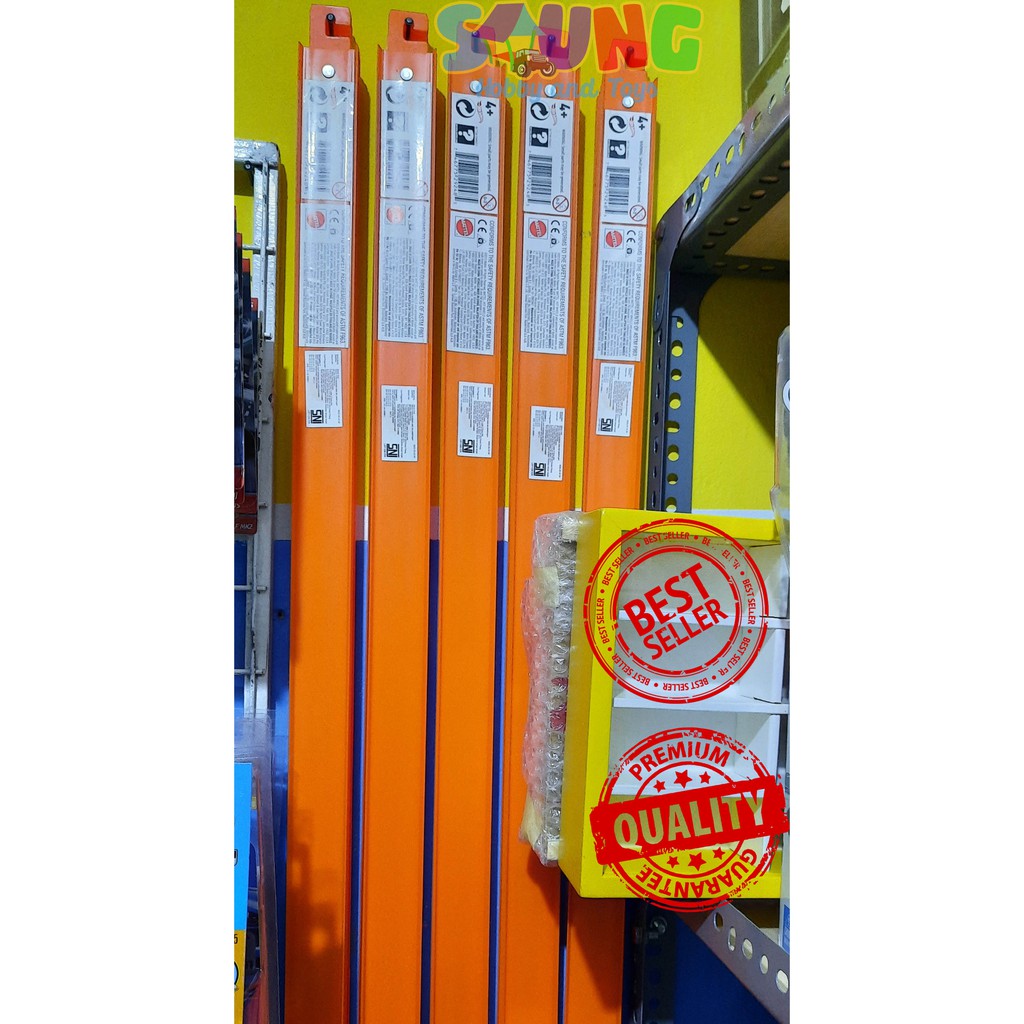 HOTWHEELS TRACK LURUS ORANGE PANJANG 120 CM-LINTASAN JALAN HOT WHEELS BISA DISAMBUNG - TRACK ELASTI